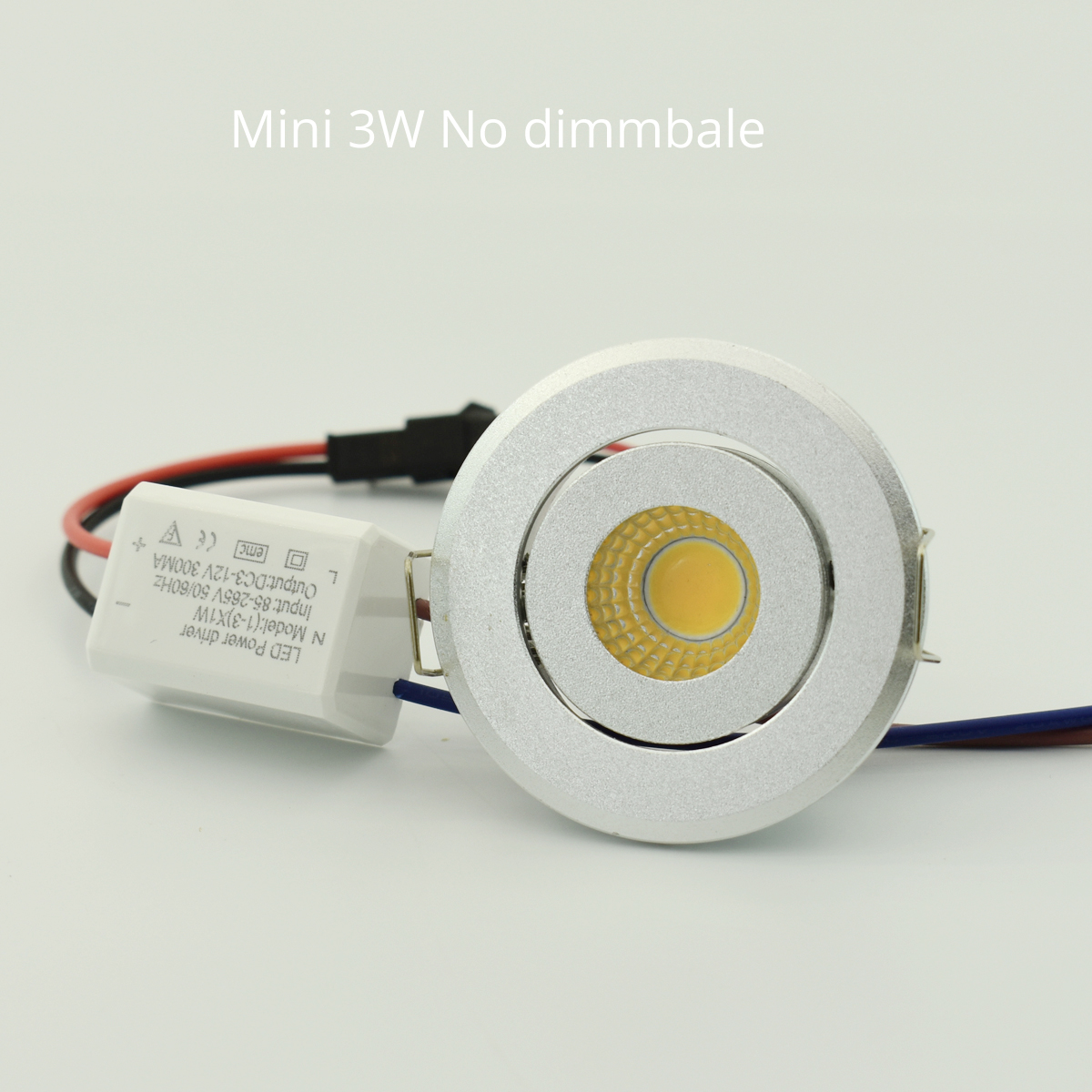 10pcs 1W 3W LED Recessed Down light Spot Ceiling Light Small Size Cut 40-45mm White Silver White Finish Full Aluminum: Warm White / 1w