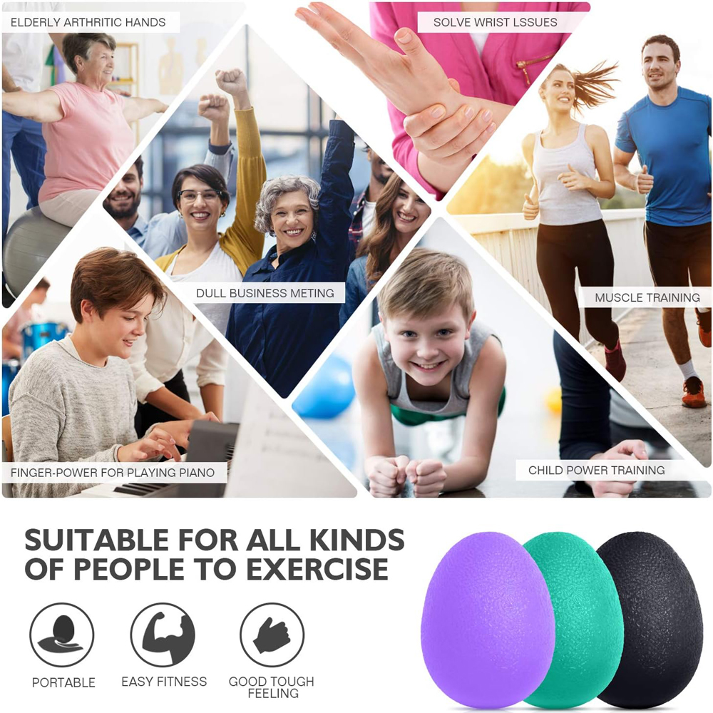 Silikon håndgrep ball egg treningsstudio Fitness finger tung mosjonist styrke muskelgjenoppretting griper trener stressavlastende klemme