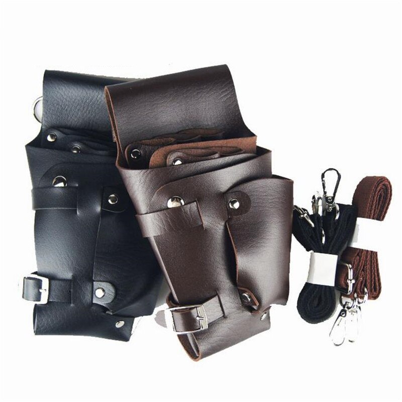 Haar Schere Tasche Lagerung Friseur Halfter Beutel Inhaber fallen Niet Clips Tasche mit Taille Schulter Gürtel Barbier Schere 30#