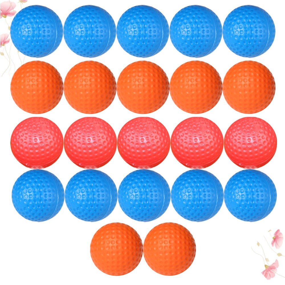 22 pièces balle de Golf balle creuse balle Non poreuse Golf balançoire aides à l'entraînement intérieur Double couche Golf pratique balles pour intérieur (blanc): As Shown
