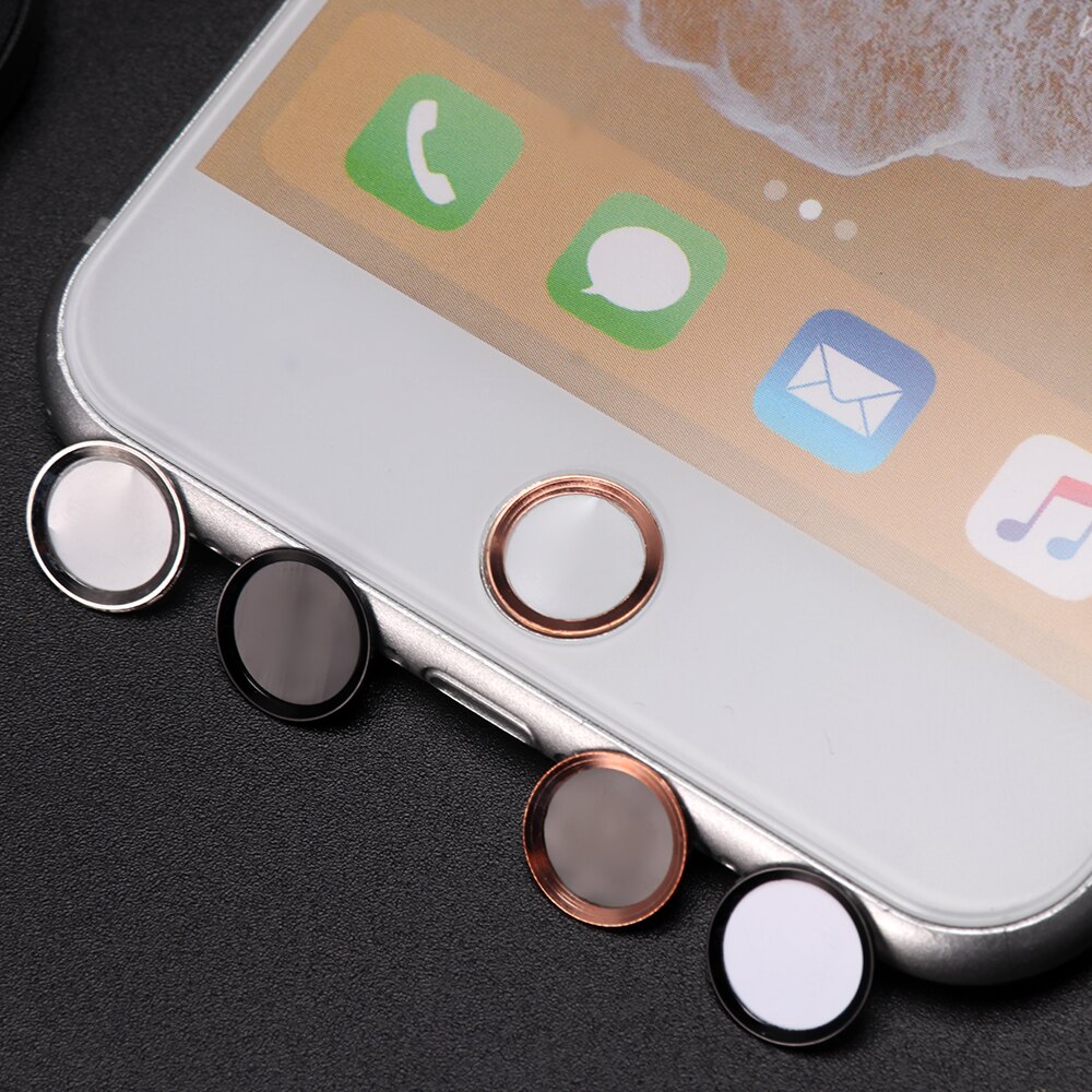 Aluminum Touch ID Home Button Sticker For iPhone 8 7 7 6 6s Plus 5s Support for Fingerprint Identification Unlock Touch Key