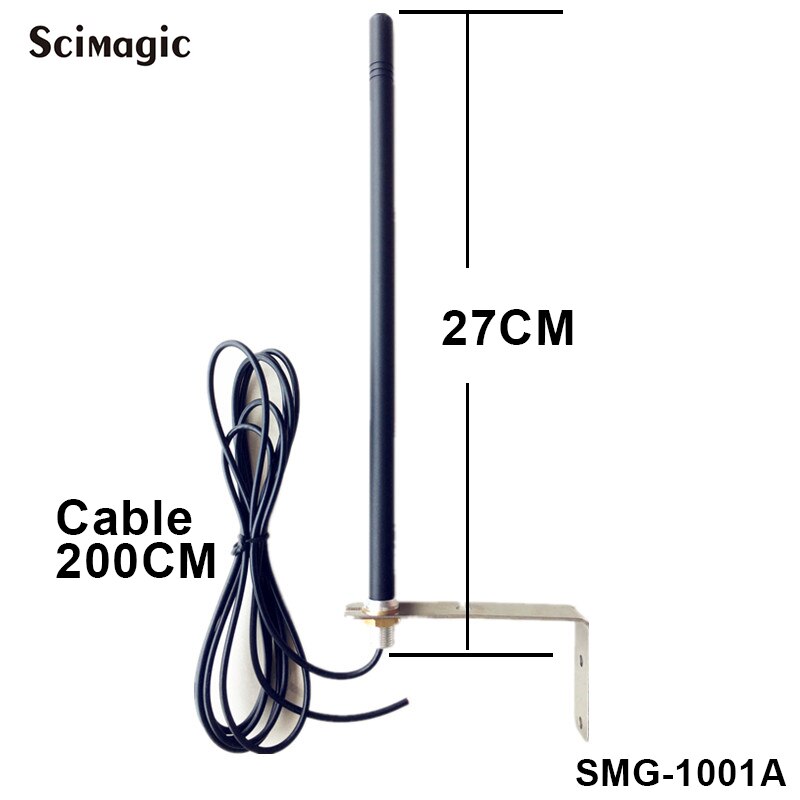 Antena al aire libre de buena 433,92 MHz con Cable RG174 2M para el módulo del receptor del Control remoto del garaje de la puerta 433 MHz