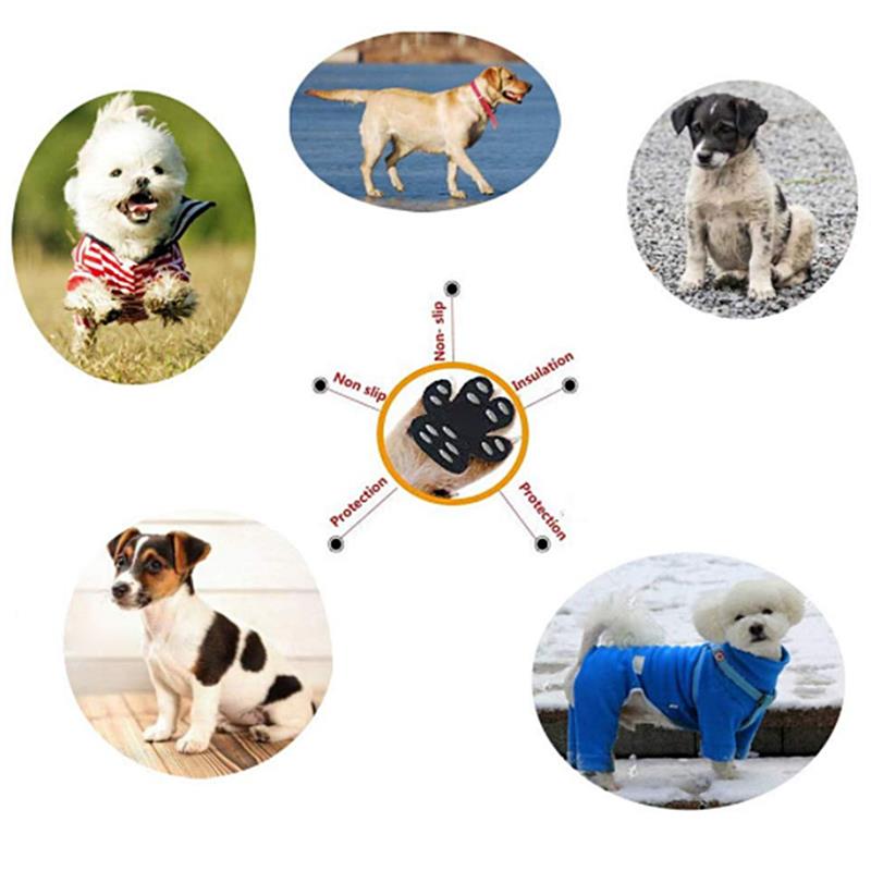 4pcs/set Dog Paw Protection Pads Anti Slip Pet Paw Protector Self Adhesive Dog Paw Stickers Dog Supplies