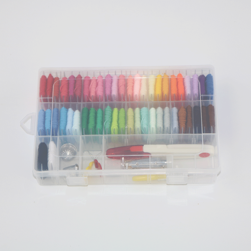 50/100/150pcs Embroidery Thread Box Set Cross Stitch Threads, Friendship Bracelets Floss, Rainbow Color Crafts Floss Sewing Tool