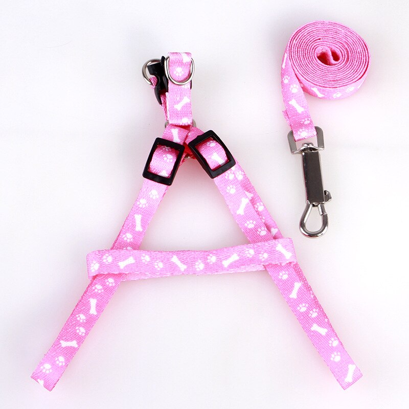 Small Dog Harness and Leash Set for Cats Puppy Quick Release York Chihuahua Dog Harness Dog Accessories: Pink