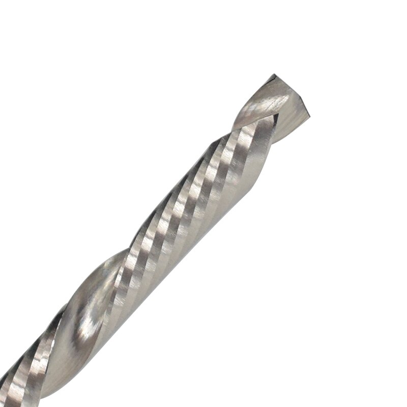 Xcan enkelt fløyte opp ned kutter 3.175mm skaft cnc ruter bit spiral slutt mølle karbid fresing kutter