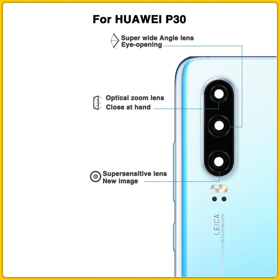 Original P30 Housing Case For HUAWEI P30 p30 pro Battery Cover Door Rear Cover WIth Lens Adhesive Sticker