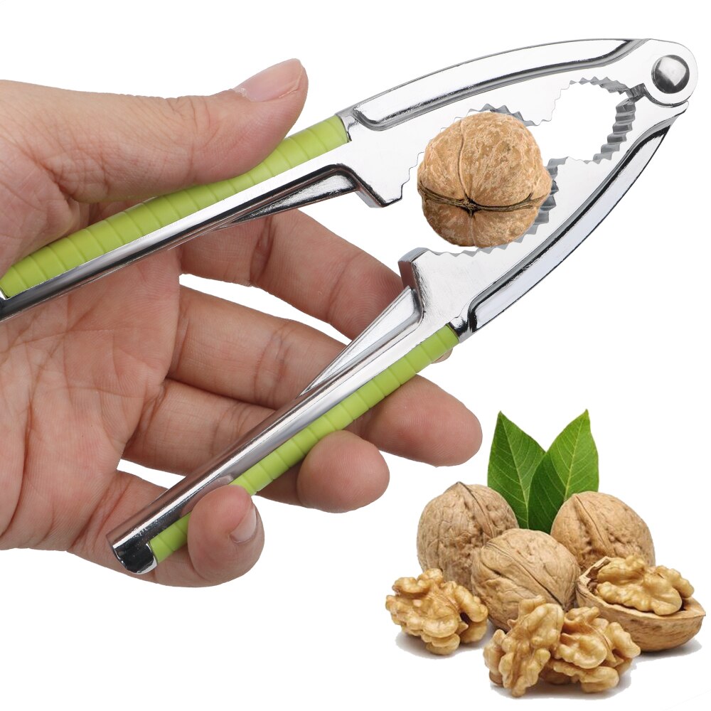 Nut Cracker Multi-Function Quick Walnut Cracker Pine Pecan Hazelnut Plier Stainless Steel Nutcracker Sheller Opener