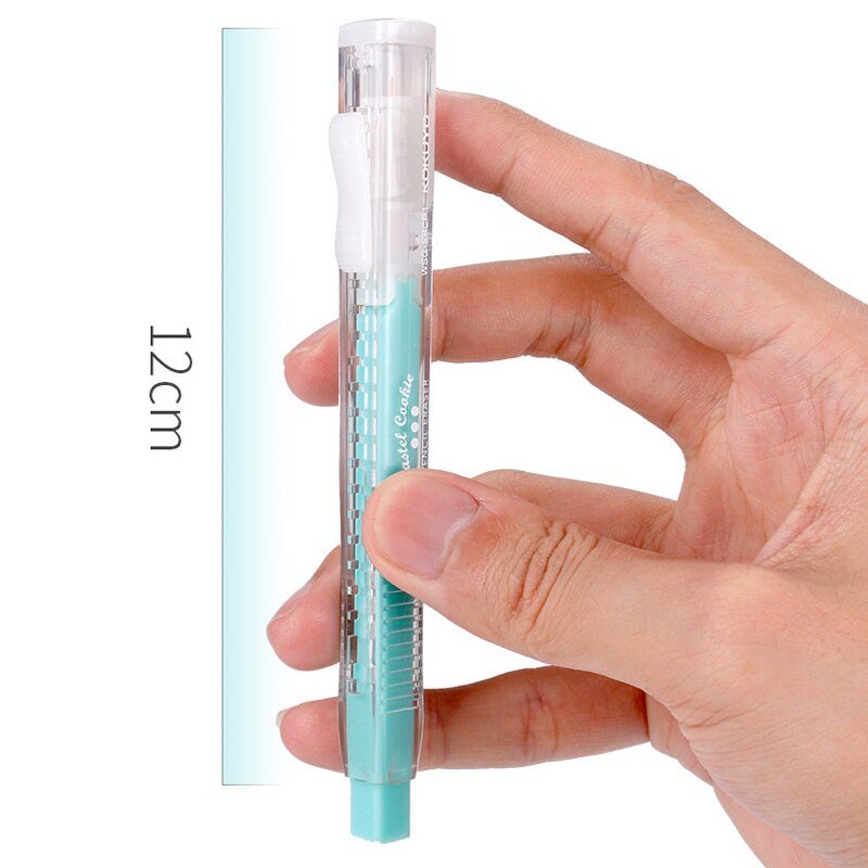 4Pcs Mixed Japanese KOKUYO automatic eraser cute art painting push pen eraser multi-angle wipe clean without leaving marks