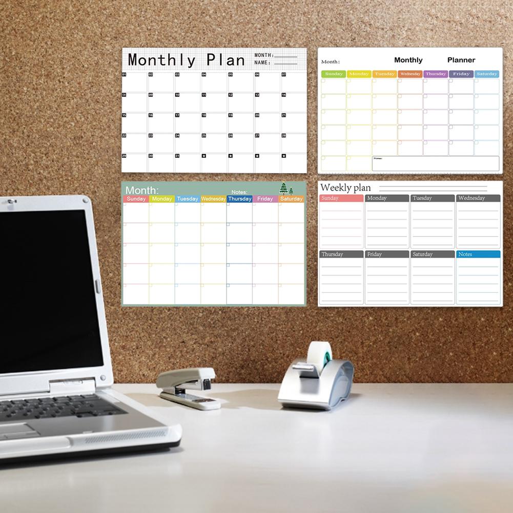 Herschrijfbare koelkaststicker thuis innovatieve magnetische kalender familie reis schema  a3 zachte magnetische droog uitwisbare planner berichten