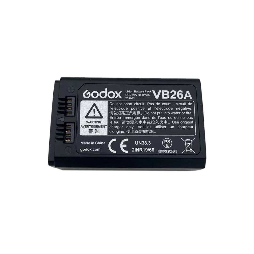 Godox VC26 VB26 VB26A Dc 3000Mah 21.6Wh Usb Vervanging Li-Ion Batterij Oplader Voor Godox V860III V1 V850III Flash Speedlite: VB26A Li-ion Battery