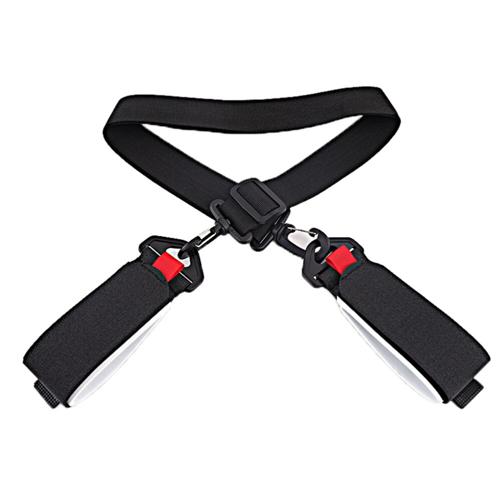 Adjustable Ski Strap Double Snowboard Sking Shoulder Hand Handle Straps Binding Protection Tie: Brown