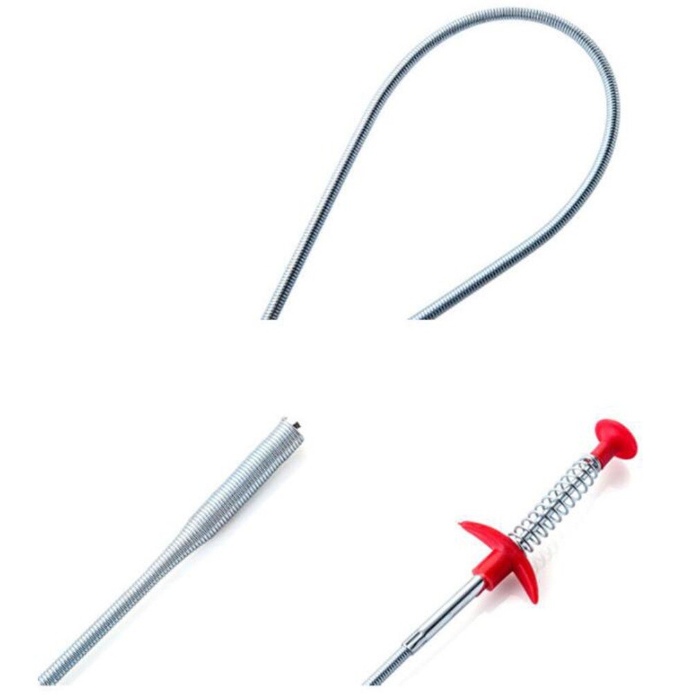 Bathroom Kitchen Spring Sewer Dredging Tool Bendable Sink Tub Toilet Hair Filter Pipe Clean Hook Dredging Tools