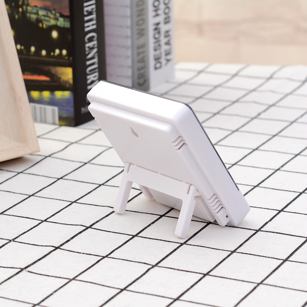 Voor HTC-1 Hoge nauwkeurigheid LCD Digitale Thermometer Hygrometer Indoor Elektronische Temperatuur-vochtigheidsmeter Klok Weerstation