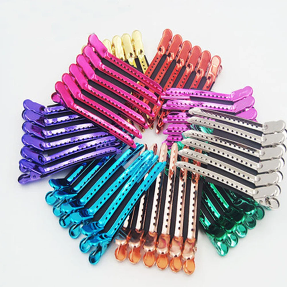 Pinces à Cheveux Alligator, 12 Pièces, Pinces de Coiffure, Pinces de Barbier, Épingle Crocodile, Outils de Coiffure