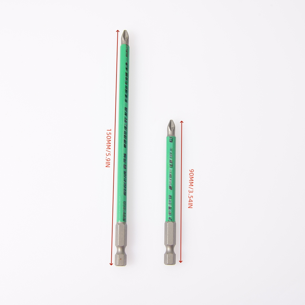 1Pc 90Mm 150Mm Anti-Slip Kruis Sterke Magneet Elektrische Schroevendraaier Bit, Bit, Schroevendraaier Bit