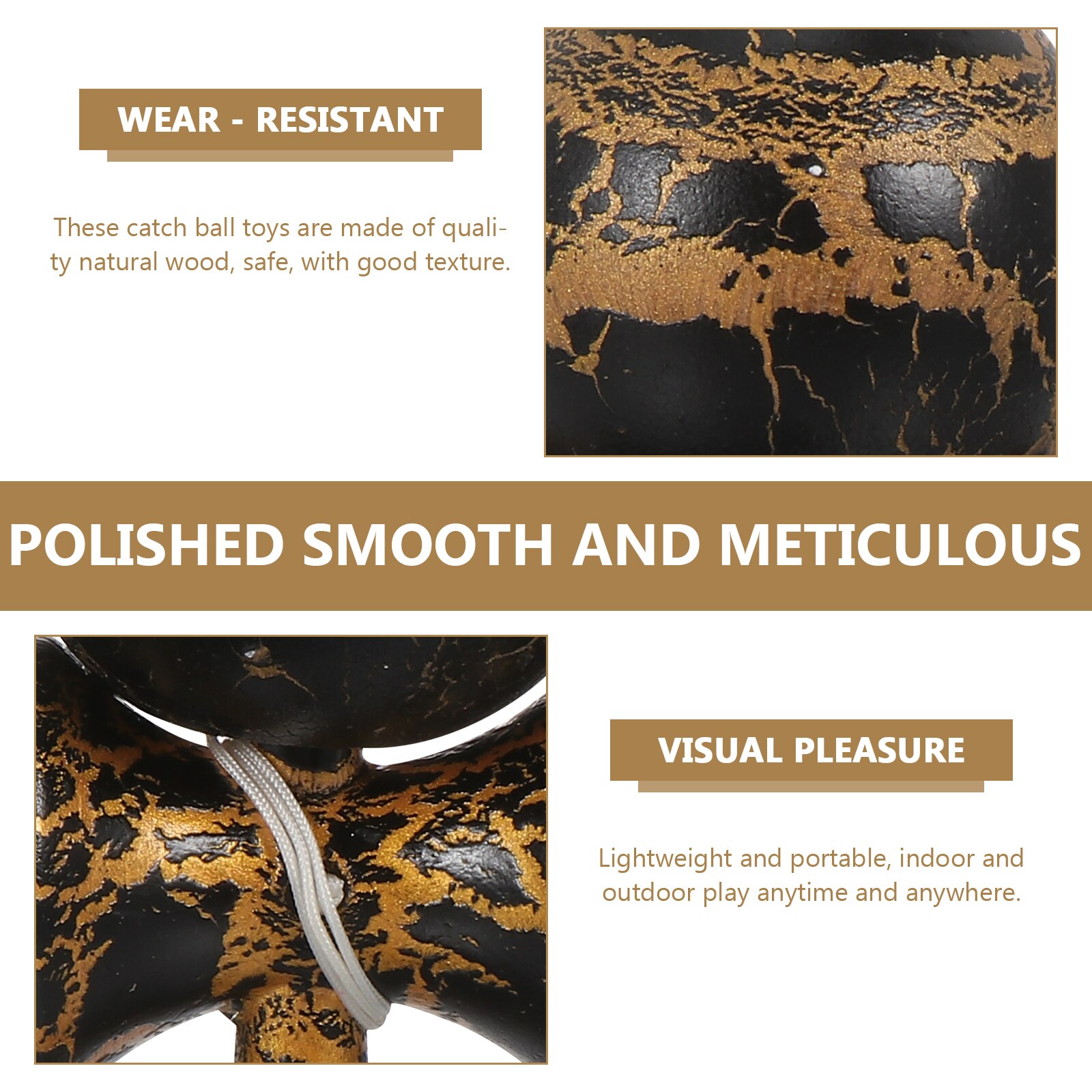 1pc kendama-holzpuzzle-freizeitspielzeug für kinder