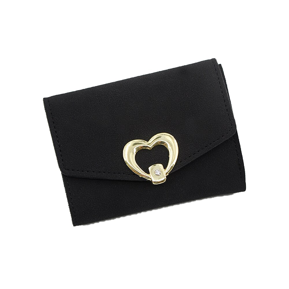 2021 Marka Nowy kobiety monety kiesy moda portfel w kształcie serca pstryknąć zamknięcie kartonowe opakowanie: czarny