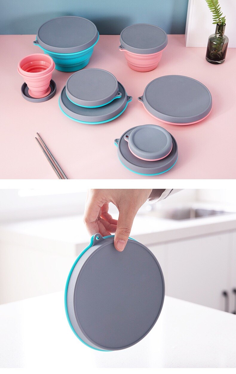 Bol en Silicone pliable en plein air randonnée bol pliant Portable de alimentaire