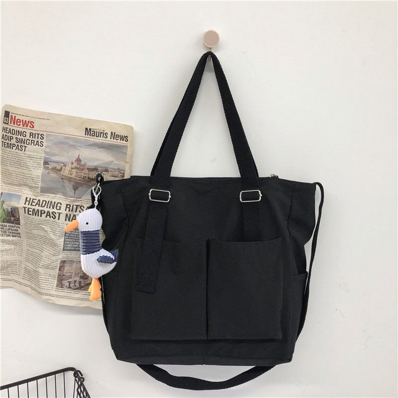 Wasserdichte Einkaufstasche Große Kapazität Leinwand Tasche Weibliche Umhängetaschen Japanische Schulter Tasche Taschen Schüler Schule Taschen Frauen Handtaschen: Gold