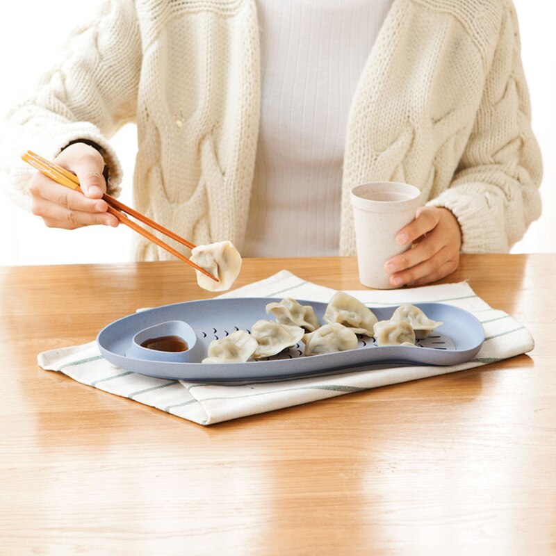 Creativo Paglia di Grano a Forma di Pesce Piatto Polpetta Piccola Salse Piatto di Patatine Fritte Vassoio di veloce cibo Piatto Piatto Piatto di Sushi Famiglia saluto Da Tavola 1pz