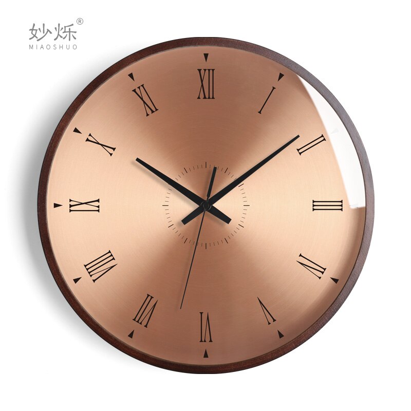 Große Wanduhr Holz Wohnzimmer Gold Uhren Zauberstab Wohnkultur Schlafzimmer Moderne Duvar Saati Luxus: F / 10 Zoll