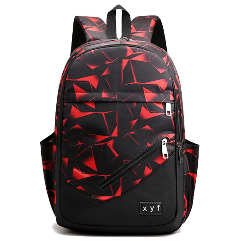 Mochila para ordenador portátil de gran capacidad de Oxford para hombre Chuwanglin, mochila de viaje multifunción para tiempo libre, mochila para estudiantes C92708: Rojo