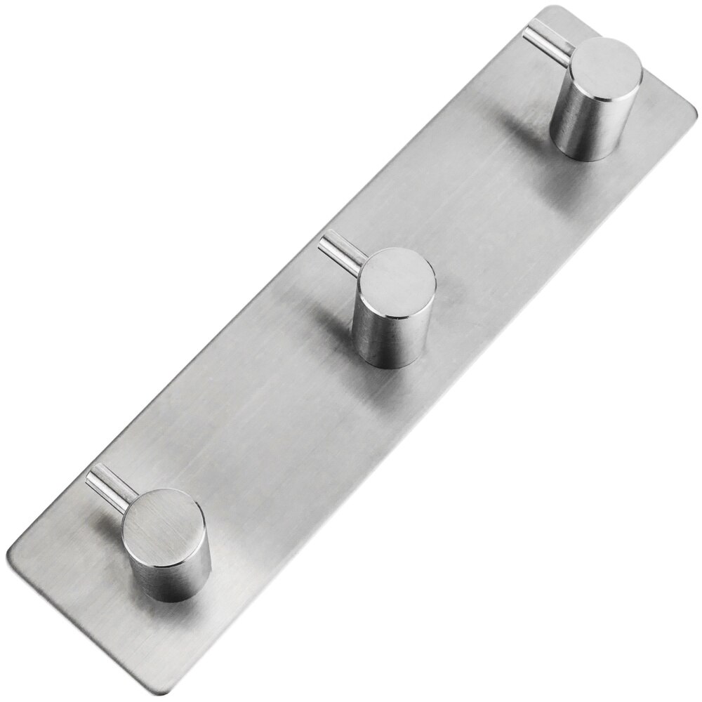 Primematik-Rvs Muur Kapstok. Kleerhanger En Handdoekenrek Met 3 Haak