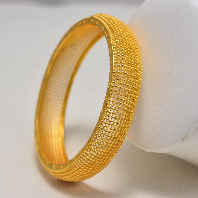 Annayoyo nova moda ouro cor pulseiras de casamento para mulheres noiva pode abrir pulseiras etíope/frança/africano/dubai jóias presentes: 15