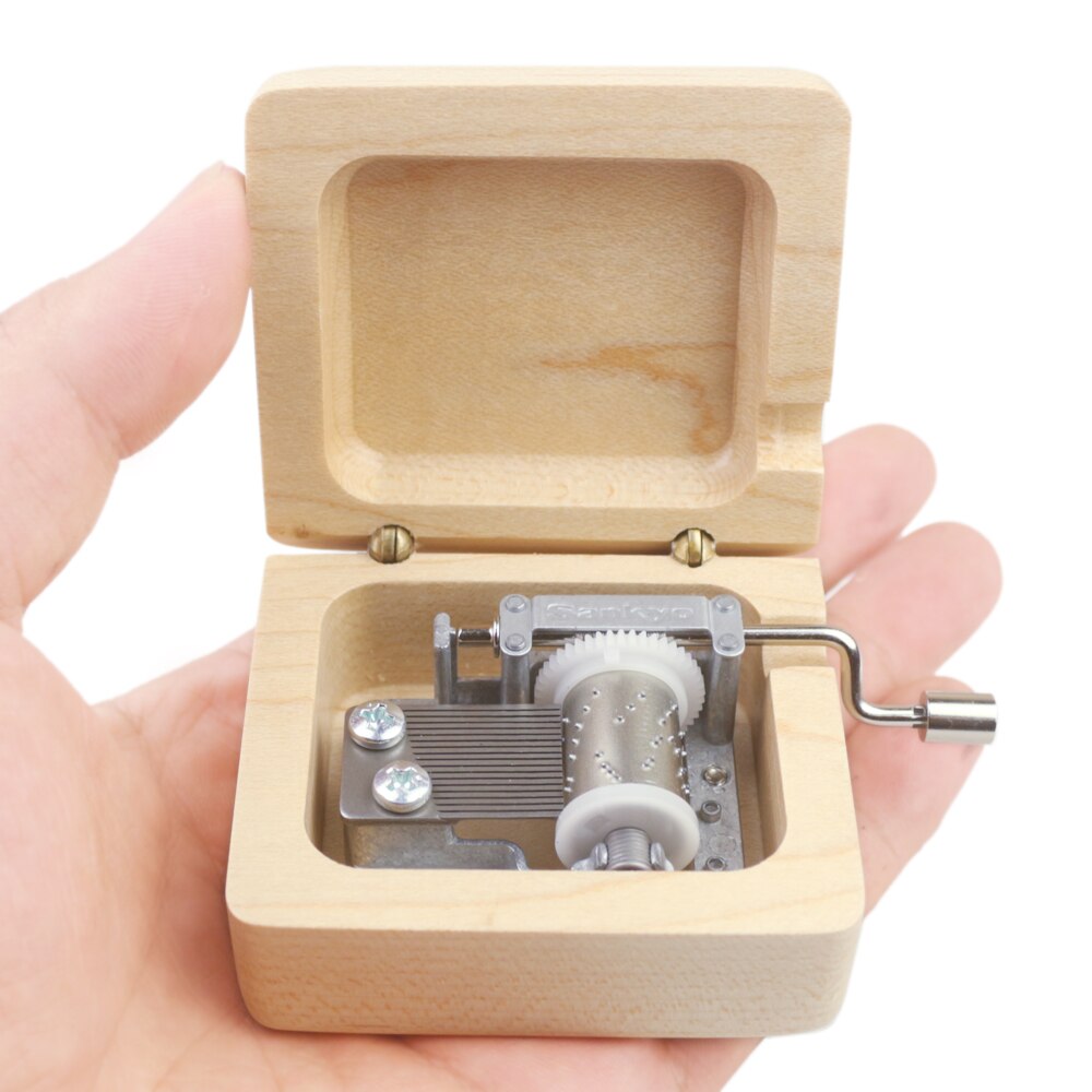 Rosiking Carved wooden hand crank You are my sunshine Music Box Carved Mechanism For Frends Girl and Children Birthday