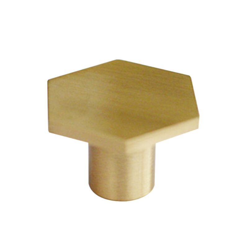 Nordic Stijl Hexagon Massief Messing Kast Knop Kast Handvat Deur Handgrepen Simplelife Messing Kleur Entryway Kleding Haak