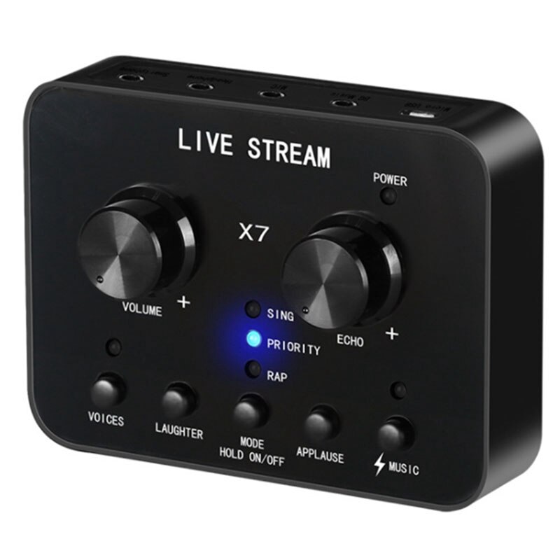 Voice Changer USB Sound Card for PC Laptop Live Broadcast USB Audio Card Interface External Sound Card Studio Record