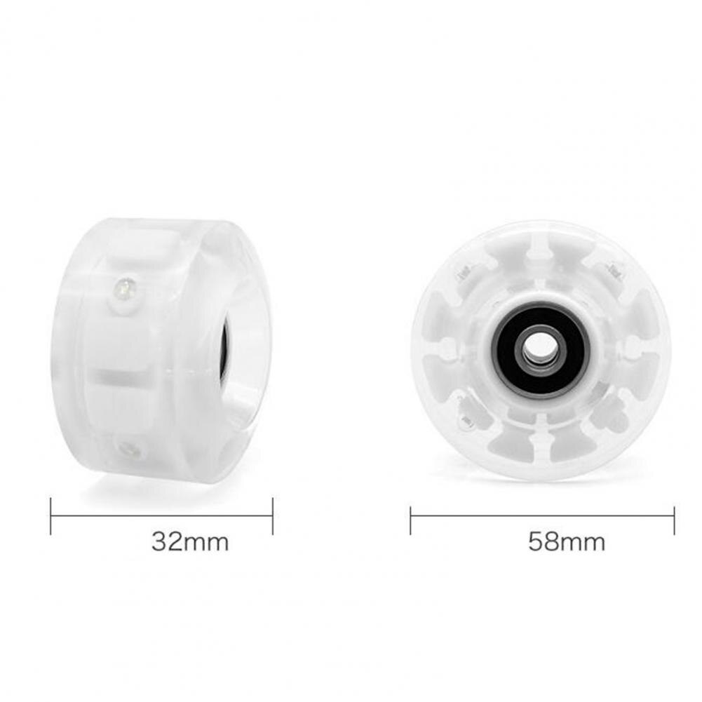 4Pcs Inline Roller Skate Wheels 4pcs LED Sliding PU Skating Flashing Wheel Rollers Durable Luminous Wheels instock