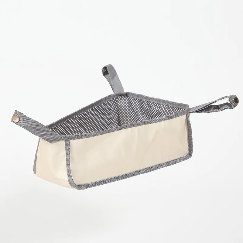 Universal Baby Stroller Bottom Organizer Bag Portable Mesh Tissue Toy Storage Basket with Hard Board Stroller Accessories Black: green