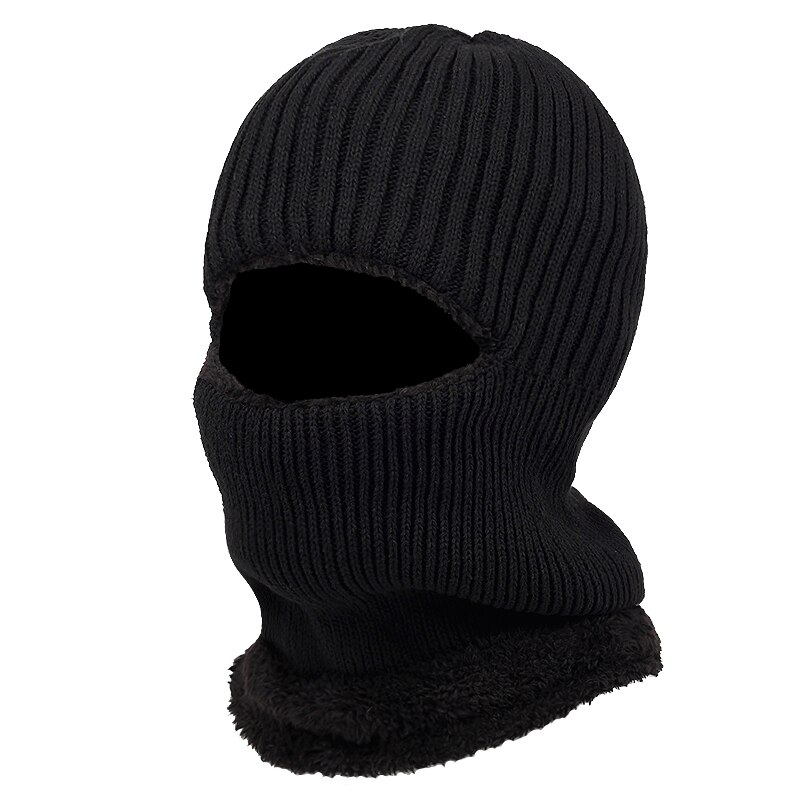 Talvihattu skullies pipot hatut talvipipot miehille naisten villahuivi lippalakit kommandopipo naamio gorras konepelti neulottu hattu: Musta