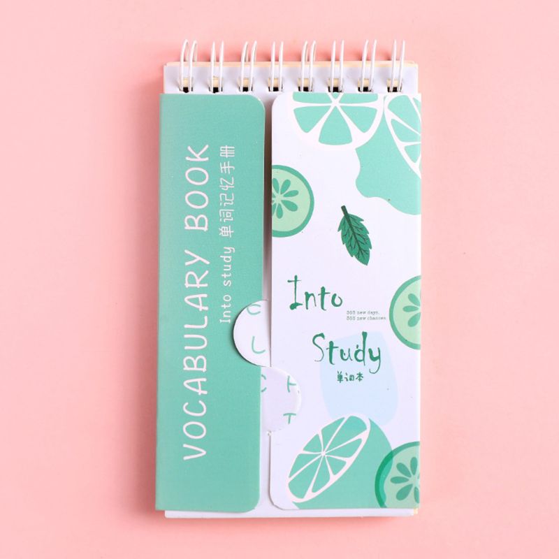 Kawaii Fruit Notebook Foreign Language Vocabulary English Words Reciting Planner Notepad School Writing Stationery