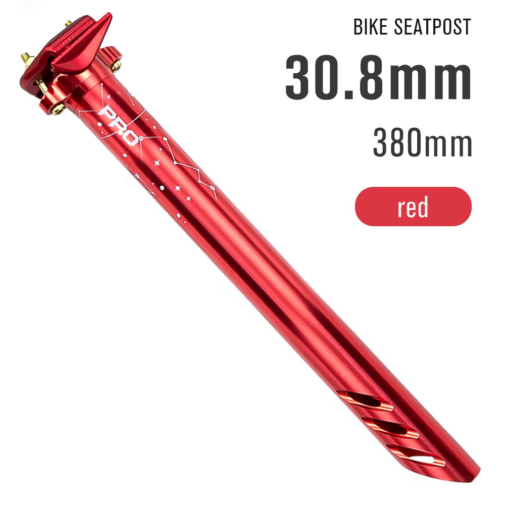 Prohonsun Cnc Aluminium Racefiets Zadelpen 27.2 Am/Xc/Mtb Fiets Zadelpen Regenboog Kleur Zadelpen Mtb zitbuis Fiets Deel: red 30.8mm