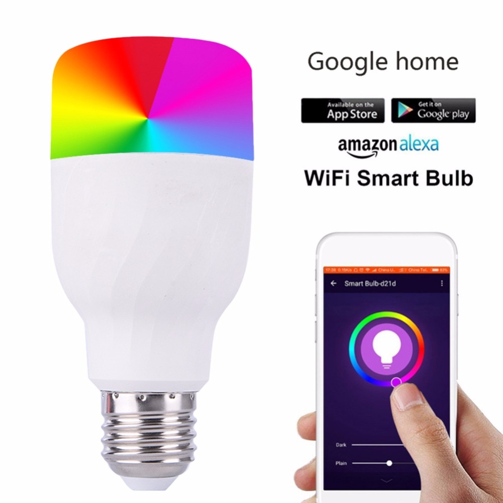 E27/B22 Smart Wifi Gloeilamp Led Lamp Dimbare Rgbw Kleurrijke Smart Home Automation Werkt Met Google Thuis Mini alexa