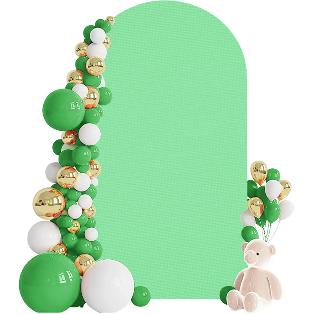 1pc, Wedding Arch Cover White Spandex Fitted 2-Sided Wedding Arch Stand Covers Round Top Arch Backdrop Cover For Birthday Party: ORANGE RED / 150*125