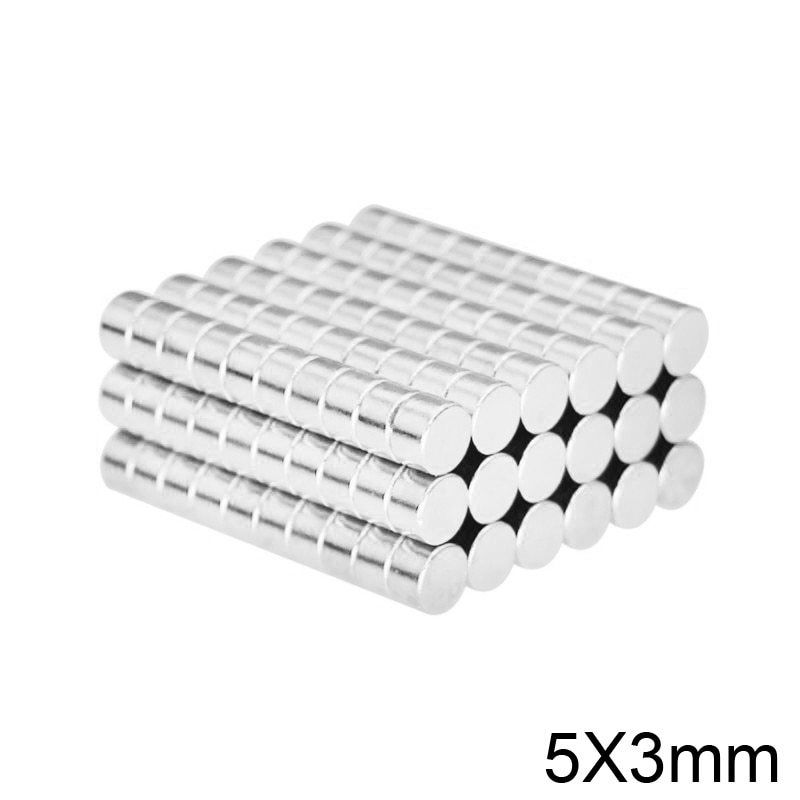Imán potente redondo pequeño de 5x3mm N35, imanes permanentes de neodimio fuertes de 5x3mm, 20 ~ 1000 Uds.
