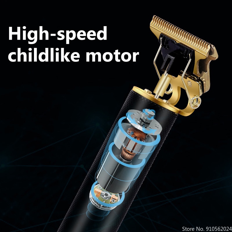 T9 Digital Hair Trimmer Rechargeable Electric Hair Clipper Men's Cordless Haircut Adjustable Ceramic Blade