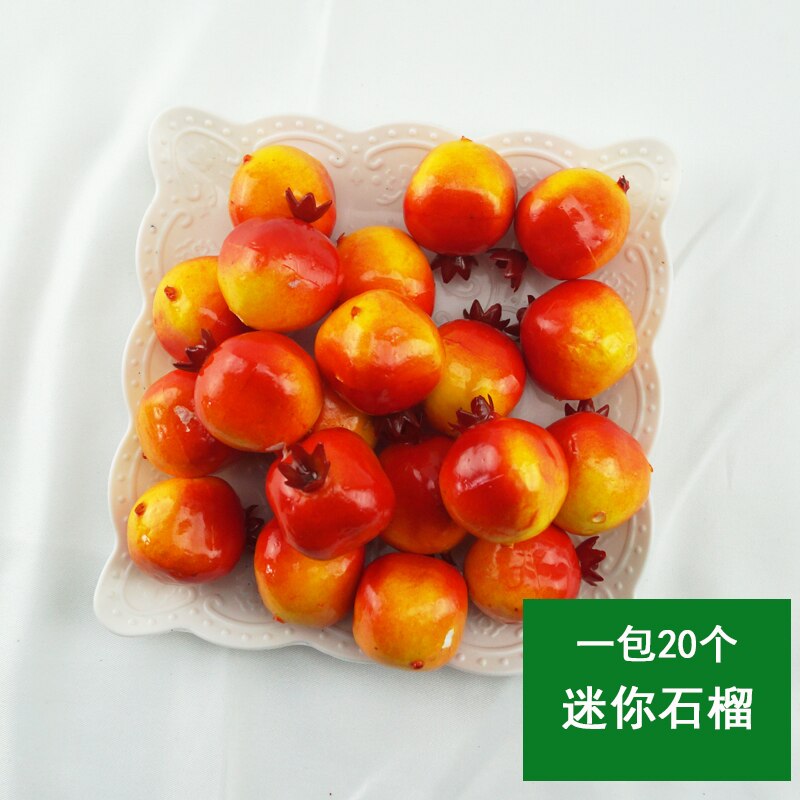 20pcs Simulation Small Fruits Mini Fruits and Vegetables Models DIY Handmade Props Kindergarten Teaching Aids Home Decoration: mi ni shi liu