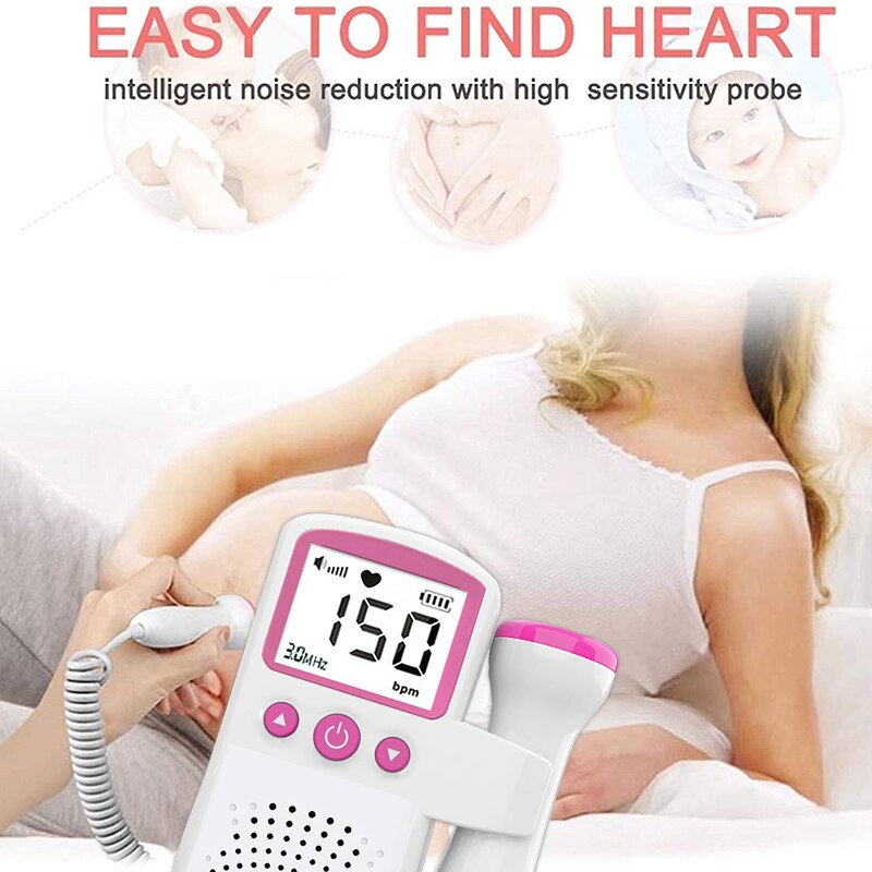 Baby Doppler Draagbare Foetale Doppler Ultrasound Doppler Foetale Bebe Sound Monitor Foetus Detector Sonar Doppler Baby Voor Zwangere