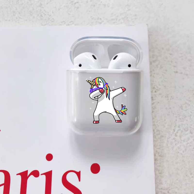 Cartoon Unicorn Case For Apple airpods Case Cover Cute Wireless Bluetooth Earphone Case For Airpods Headphone Protective Cover