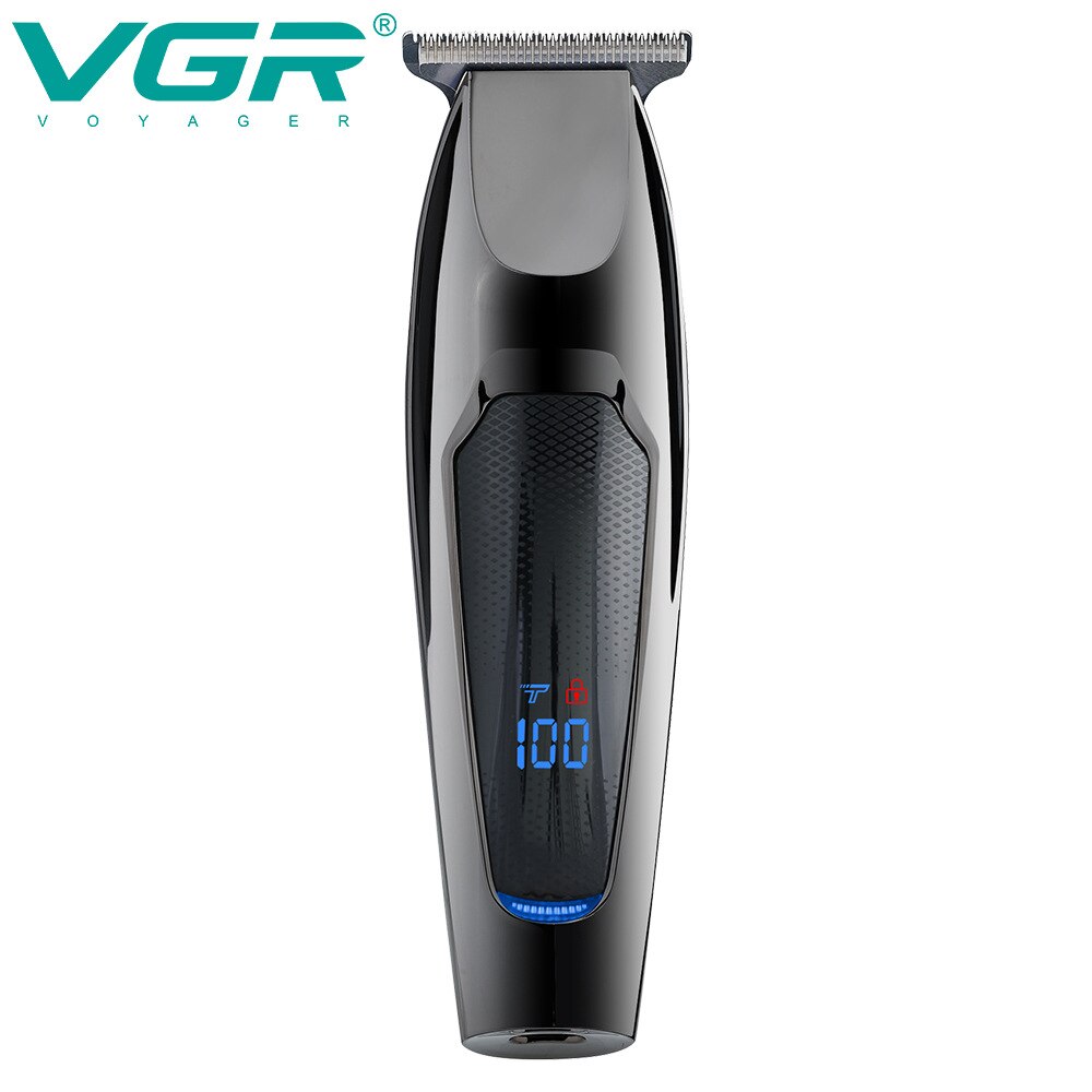 Tondeuse à cheveux professionnelle VGR 070, soins personnels, barbier, huile, Sculpture de tête, coupe de cheveux, LCD, salon de coiffure, rechargeable, V070: Default Title