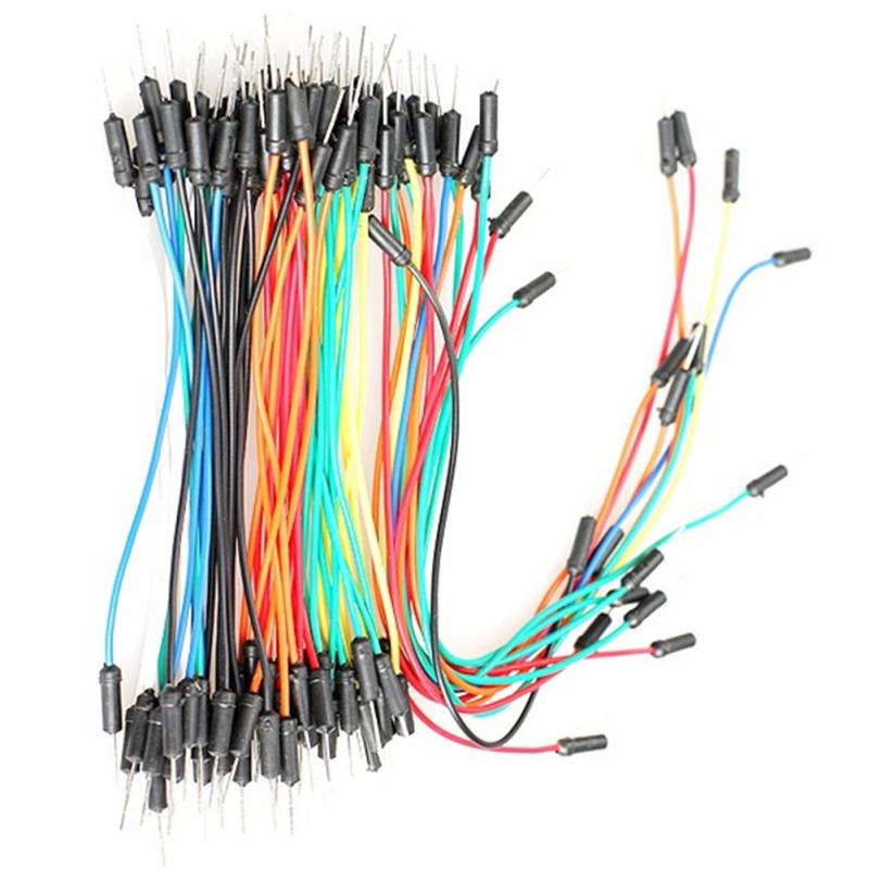 65 stks/partij Jump Wire Kabel Man op Man Flexibele Jumper Draden voor Arduino Broodplank DIY Starter Kit Broodplank Draden