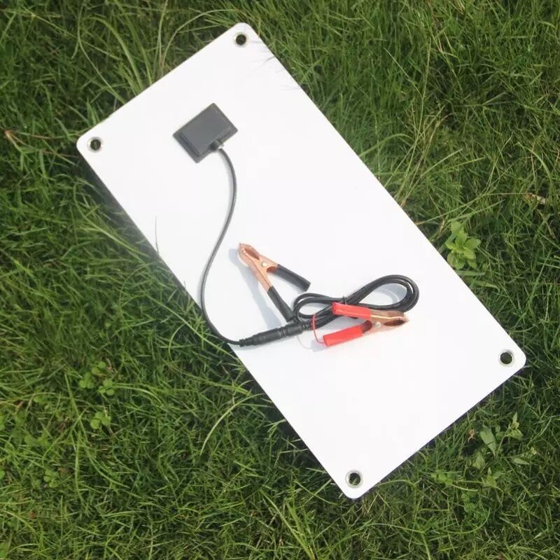 12v 20w solpanel polysilikon halvflexibel för bil/båt batteriladdare camping solcell