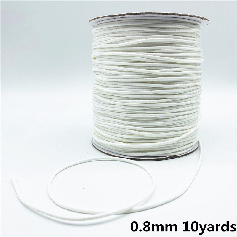 0.5mm/0.8mm/1mm/1.5mm/2mm cordon de coton ciré corde fil ciré cordon sangle collier corde pour la fabrication de bijoux: Café