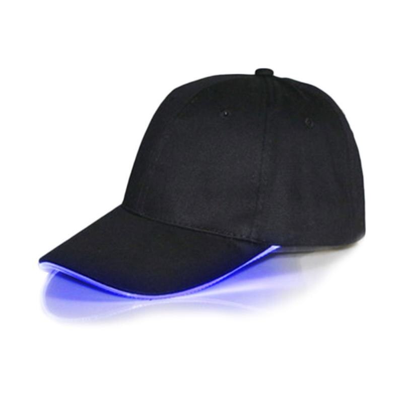 Prachtige Led Lichtgevende Glasvezel Baseball Cap Mode Unisex Effen Kleur Led Lichtgevende Baseball Cap Christmas Party Hat Cap: 03