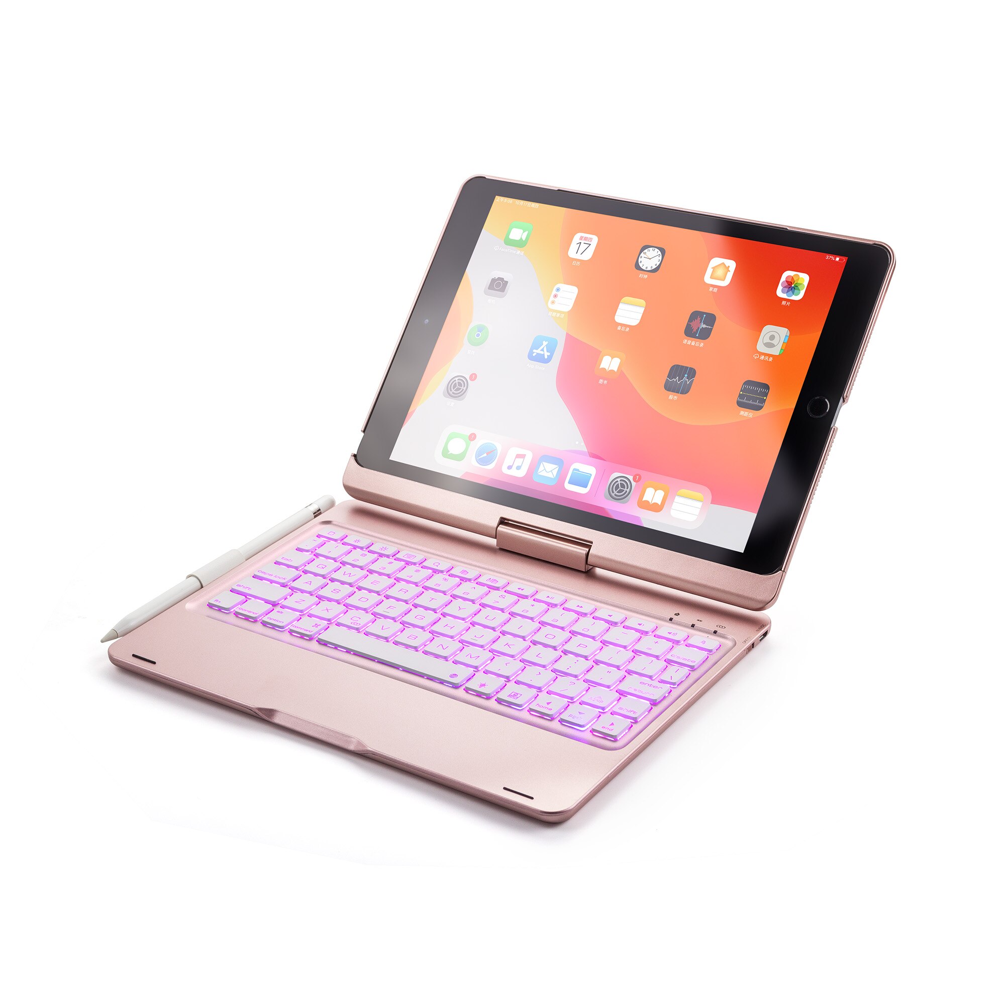 Draadloze Bluetooth Toetsenbord Cover Voor Ipad Pro11&#39;&#39; Ipad Pro11&#39;&#39; Ultra Dunne Licht-Emitting 360 Draaien Ultra Dunne Toetsenbord case